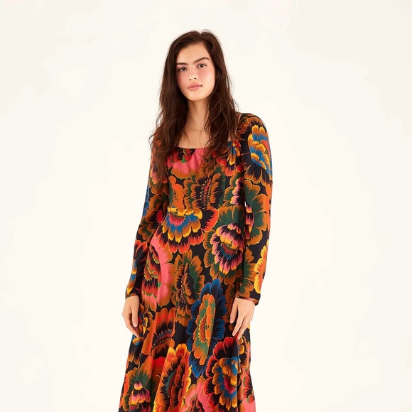 Farm Rio Flowers Midi Dress - Picture 8 of 11
